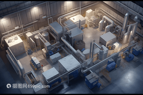 3D化妆品生产环境渲染图